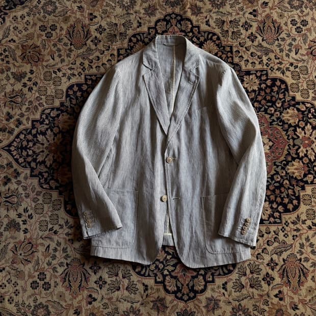아르마니 꼴레지오니 리넨 테일러드 자켓 105