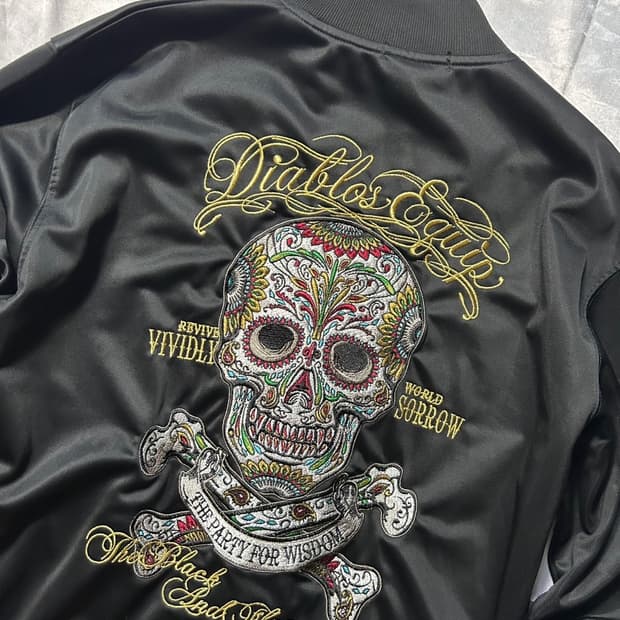 punk skull track top