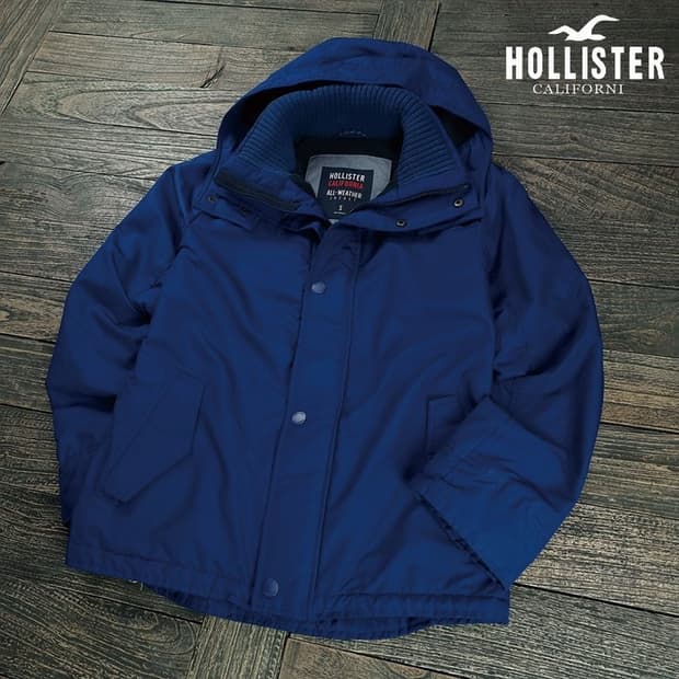 [홀리스터] 로고 패치 후드 바람막이 자켓 M19055