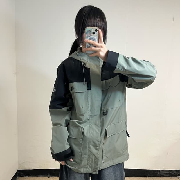 The North Face khaki ranger windbreaker