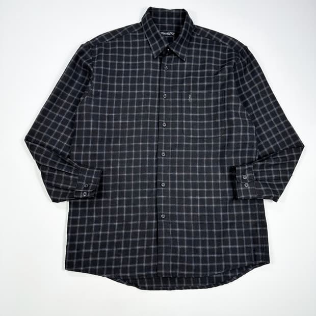 YSL 입생로랑 올드 아카이브 빈티지 체크셔츠 L