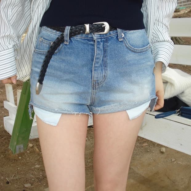 아워캐비넷 반바지 cutting half pants 