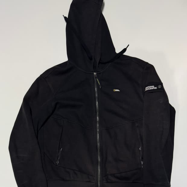 내셔널지오그래픽 와팬 후드집업 L 블랙