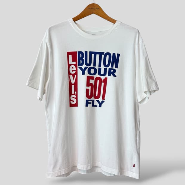 (L)리바이스 501 Button Your Fly 반팔티셔츠