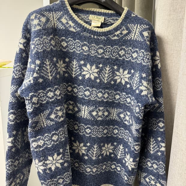 L.L.Bean 엘엘빈 니트 노르딕 블루L사이즈 판매 made in us