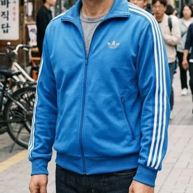 아디다스 파이어버드 트랙탑 블루