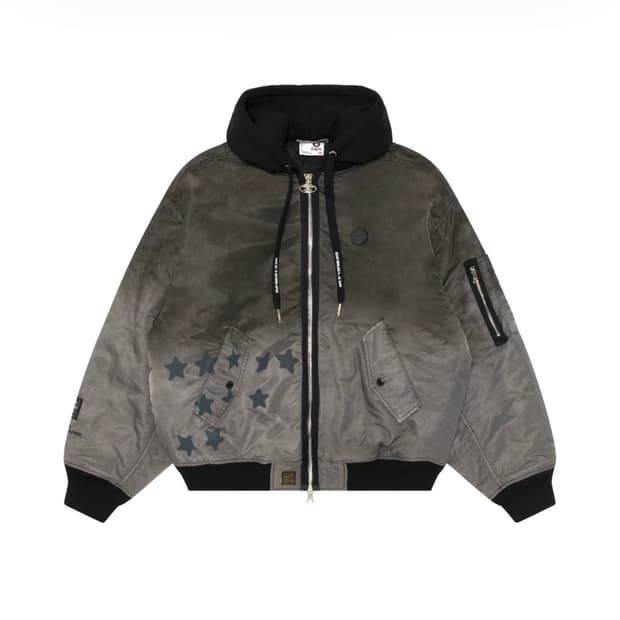 에이프 후디드 봄버 자켓