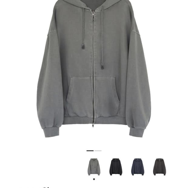 폴리테루 휴먼인덱스 휴먼 루즈드 집 후디 그레이 4