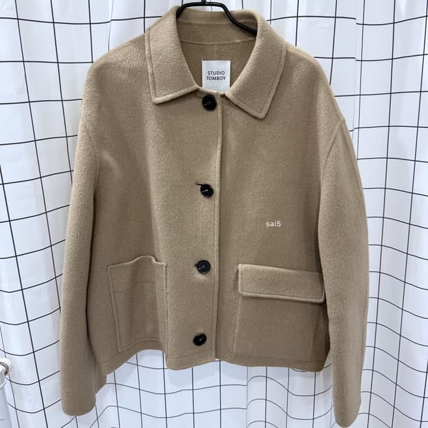 스튜디오톰보이 울100% 핸드메이드자켓 