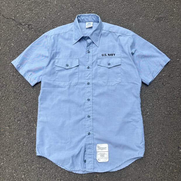 90년대 미해군 유틸리티 워크 셔츠