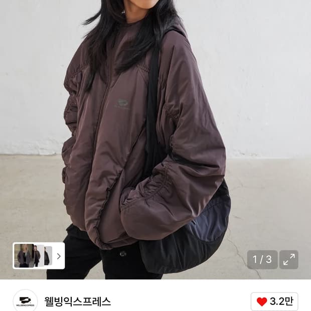 웰빙익스프레스 브라운 패딩