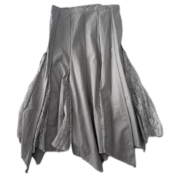 빈티지 오리엔탈 카키브라운 롱스커트