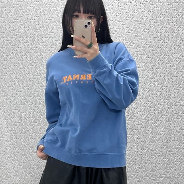 커버낫 올드스쿨 레트로 어센틱 오렌지블루 맨투맨 L C09955