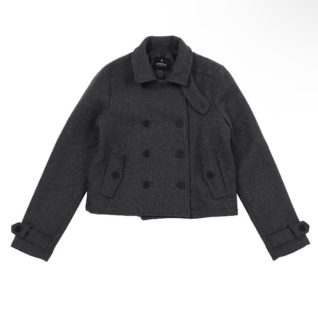 시너진 플레인 울 더블코트 챠콜 새상품