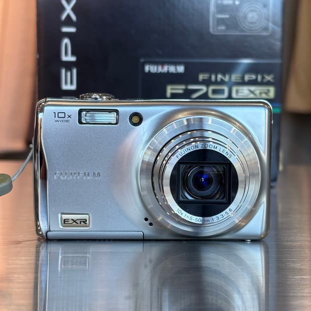 배터리2개/박스O/민트급)후지필름 파인픽스 f70exr 실버 빈티지디카