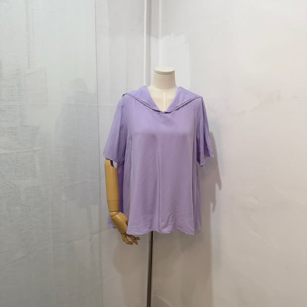 SI 씨 연보라 카라 찰랑 블라우스 5038