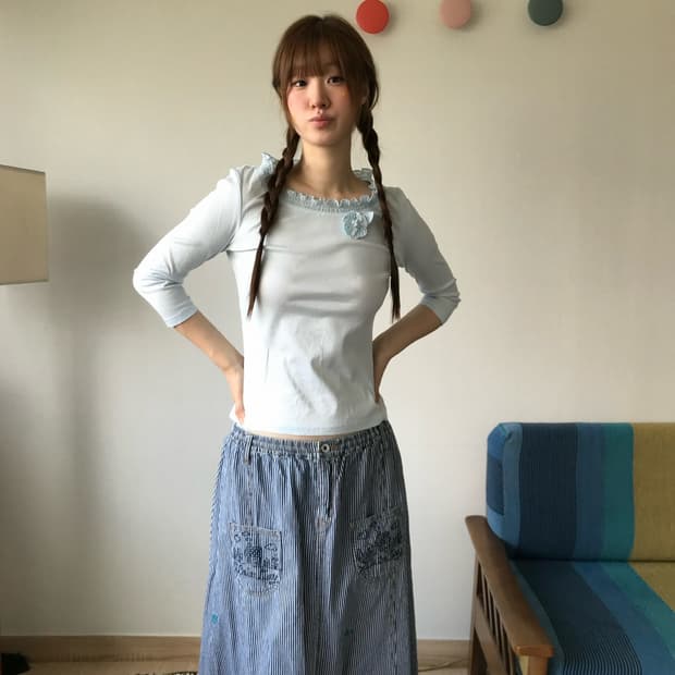 courreges frill top