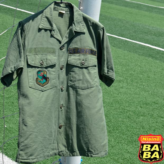 70s U.S. AIR FORCE SAC 패치 OG-107 반팔 셔츠