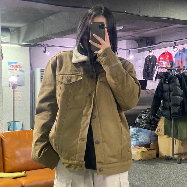 리바이스 쉐르파 브라운 자켓 B3436