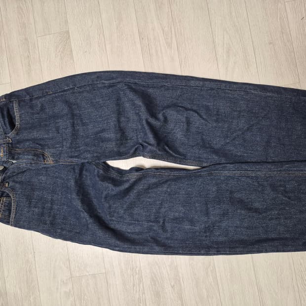 인디고 와이드 생지 데님팬츠 black up