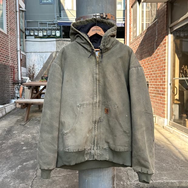 칼하트 디트로이트 덕 액티브 모스그린 워크자켓 J130