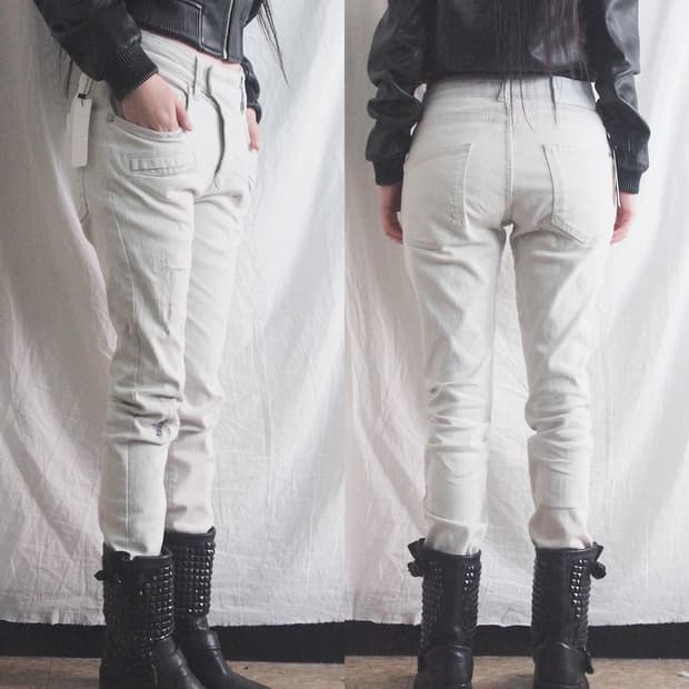 발망 디스트로이드 그런지 화이트 바이커진