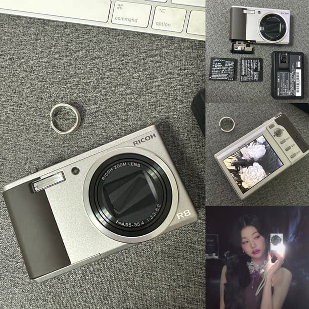 장원영 리코 Ricoh R8 빈티지디카 정품배터리 2+ 순정충전기