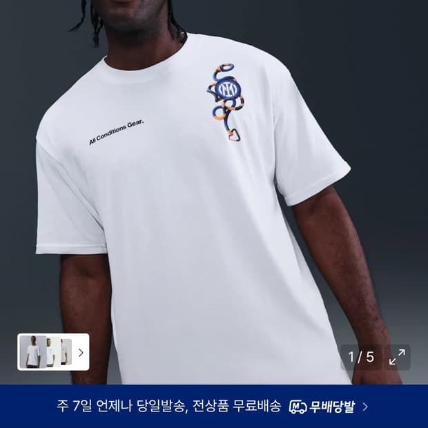 나이키 ACG 인터밀란 티셔츠 s