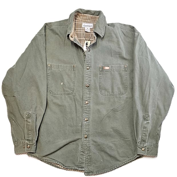 칼하트 플란넬 안감 캔버스 셔츠