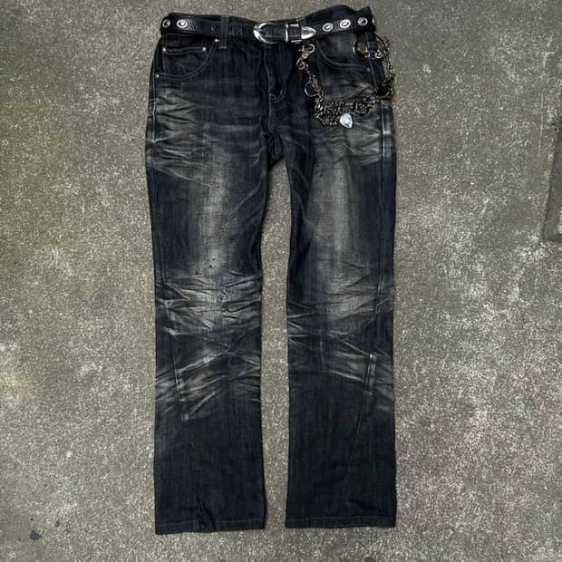 토네이도마트 세미부츠컷 워싱 데님