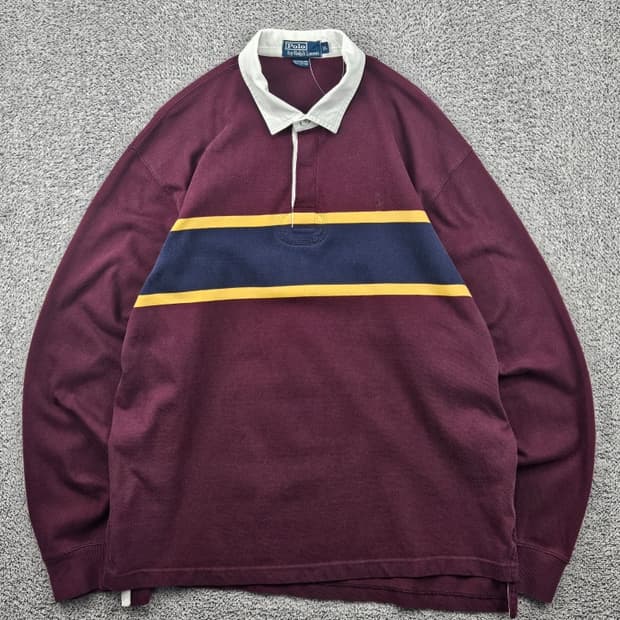 폴로랄프로렌 체스트 스트라이프 럭비 티셔츠 ( XL ) / 11766 