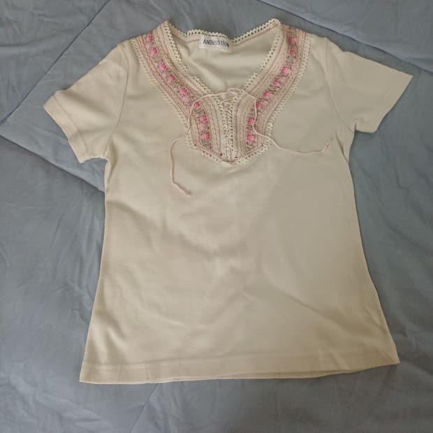 일본빈티지 슬림핏 히피 반팔티셔츠