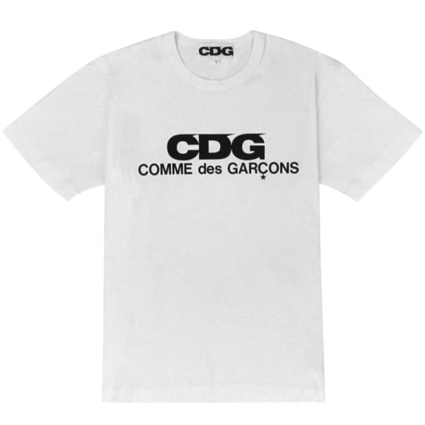 CDG 로고 티셔츠 화이트 - M
