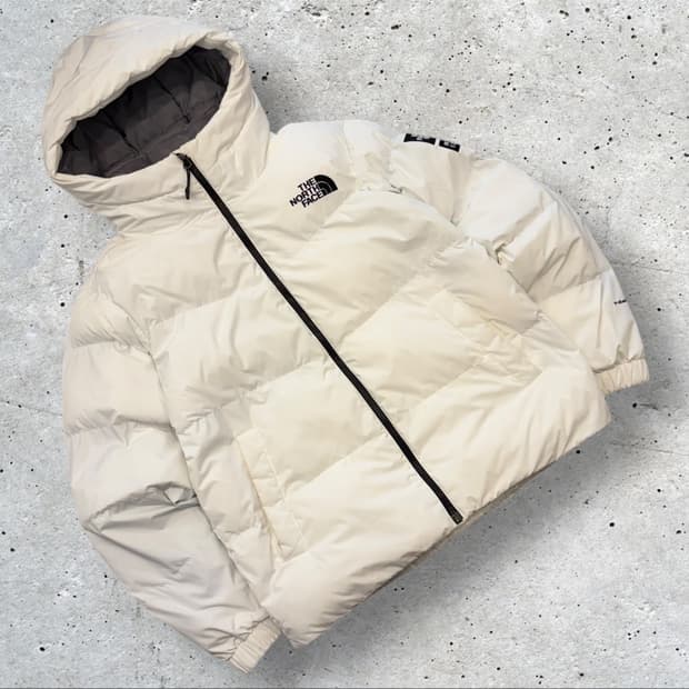 [S] 노스페이스 아스펜 화이트 패딩 점퍼 후드 C48