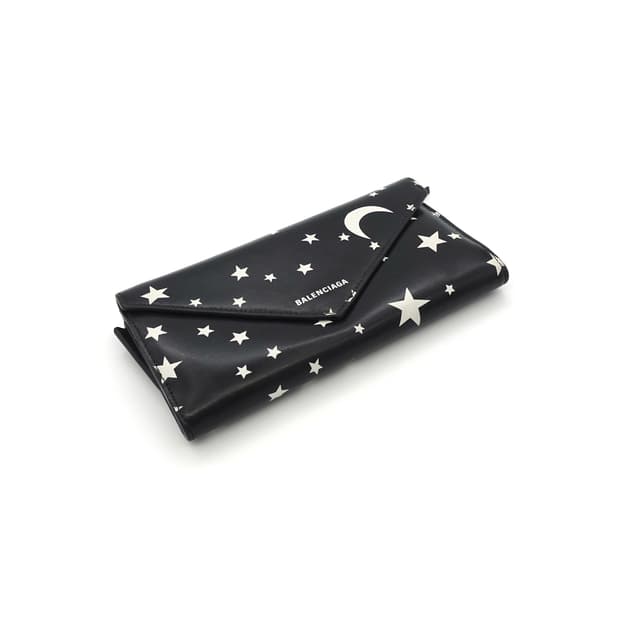 BALENCIAGA 발렌시아가 문 스타 모티프 롱 레더 월렛 ,장지갑 
