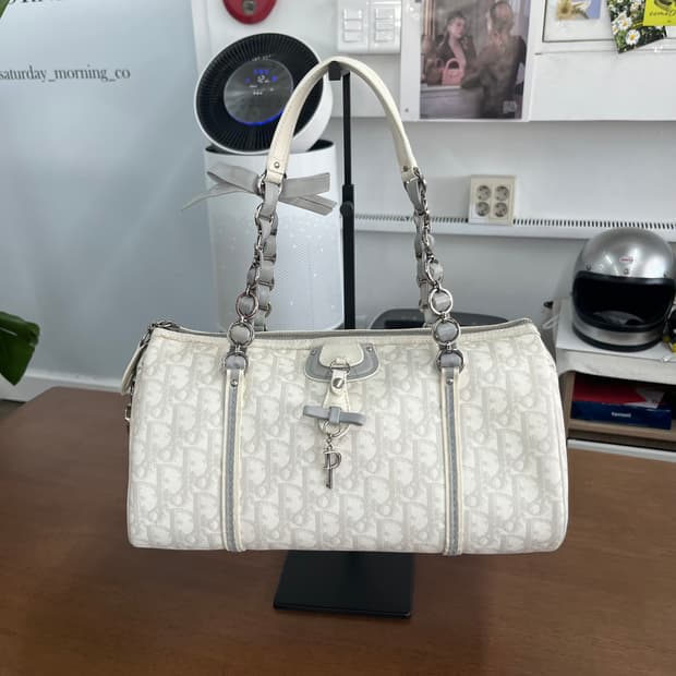 디올 오블리크 하트참 보스턴백