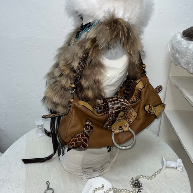 Vintage 브라운 파에톤 버클 숄더백