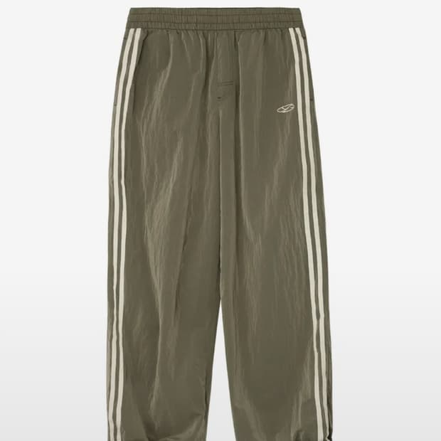 1993 스튜디오 카키 브라운 나일론 트랙 팬츠