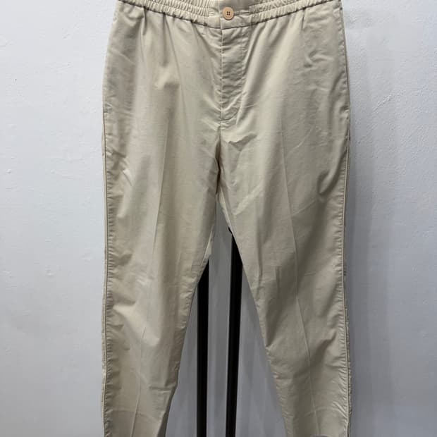 정품) 솔리드옴므 23ss 띠라인 밴딩 면바지 46