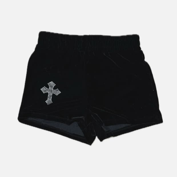 큐빅 디테일 트레이닝 벨벳 숏팬츠