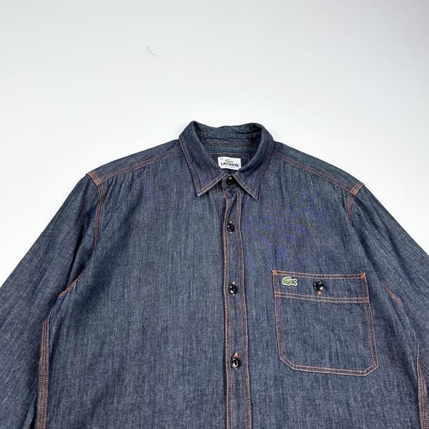 라코스테 크록 생지 데님 셔츠 (M)