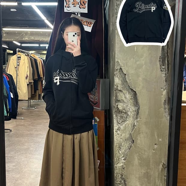 엠엘비 레터링 후드집업 블랙 95 #csz3477