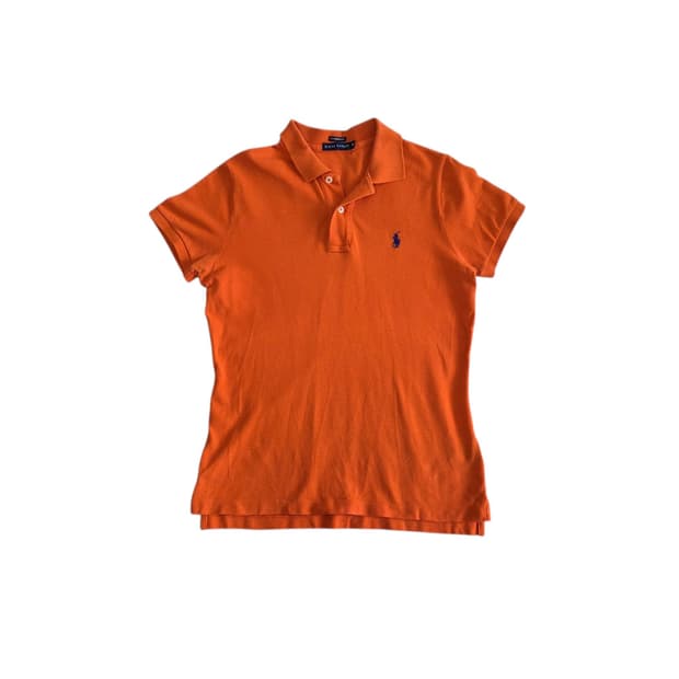 Ralph Lauren 랄프로렌 여성 슬림 카라 반팔 티셔츠 