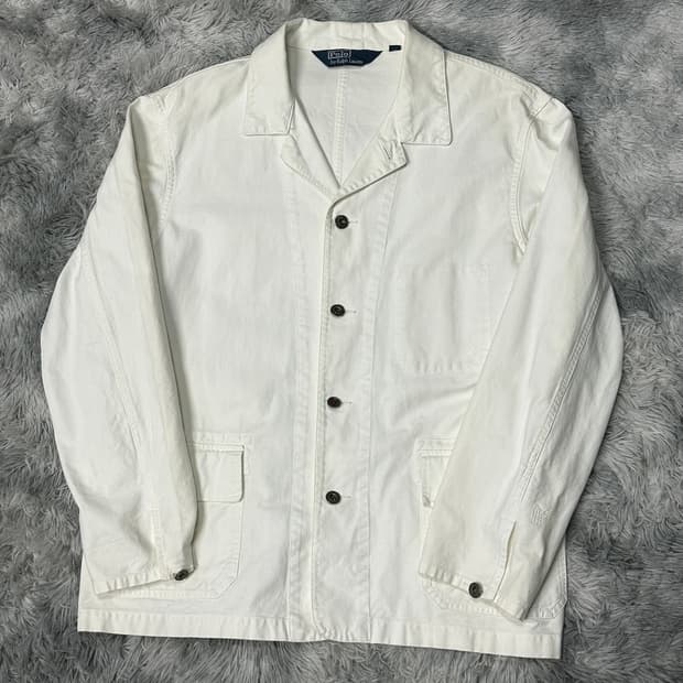 폴로랄프로렌 코튼 화이트 워크 자켓 XXL