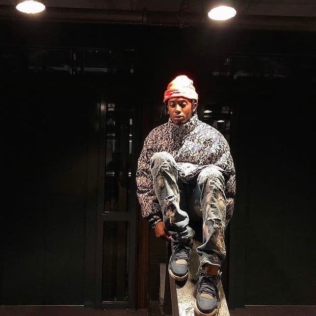 Supreme 17fw fuck jacquard puffy jacket 