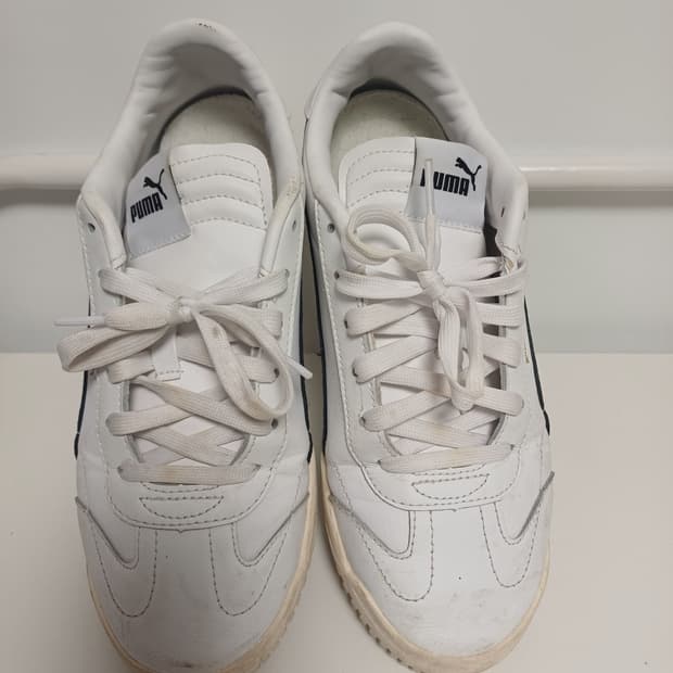 [250] 푸마 클럽 5v5 화이트/네이비 - 80s 테라스 무드 빈티지