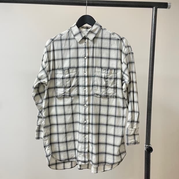 (34) Iro jeans 이로 투포켓 체크 셔츠