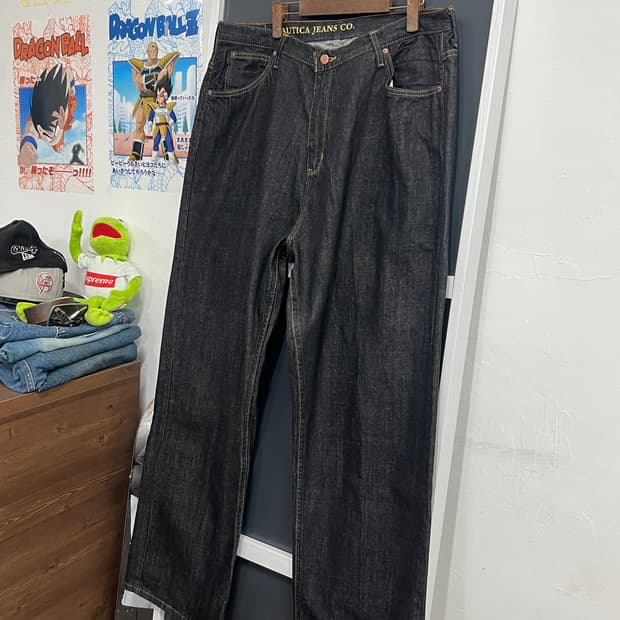 Nautica 노티카 진스 루즈핏 흑청 데님 팬츠