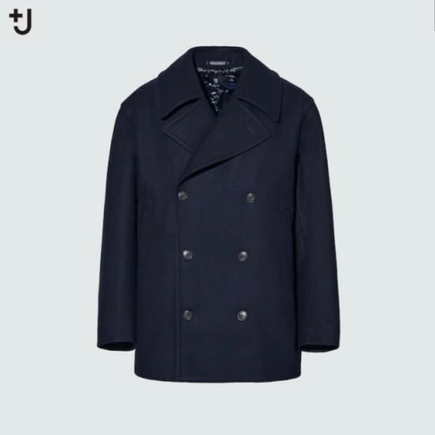 [유니클로+J] 울 블렌드 오버사이즈 피코트 L