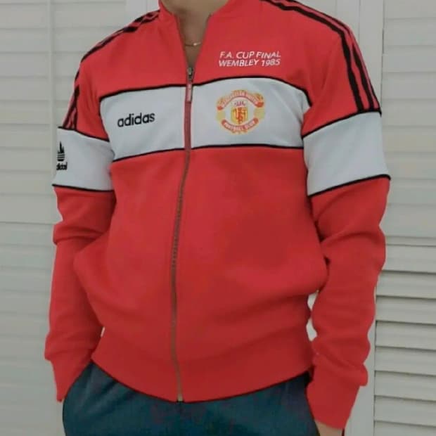 s급상태 희긔 아디다스 L 맨유 오리지널 트랙 자켓